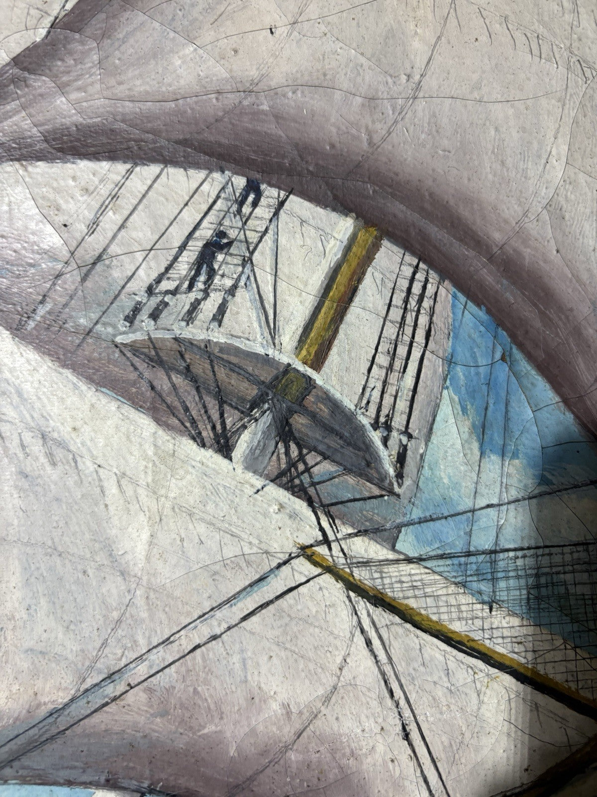 Antique 1890–1930 H.C. Anderson Oil Painting Tall Ship • Maritime Seascape Art