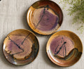 Signed Joel Edwards Studio Pottery Plate Set MCM California Art Set Of 3 8.5”