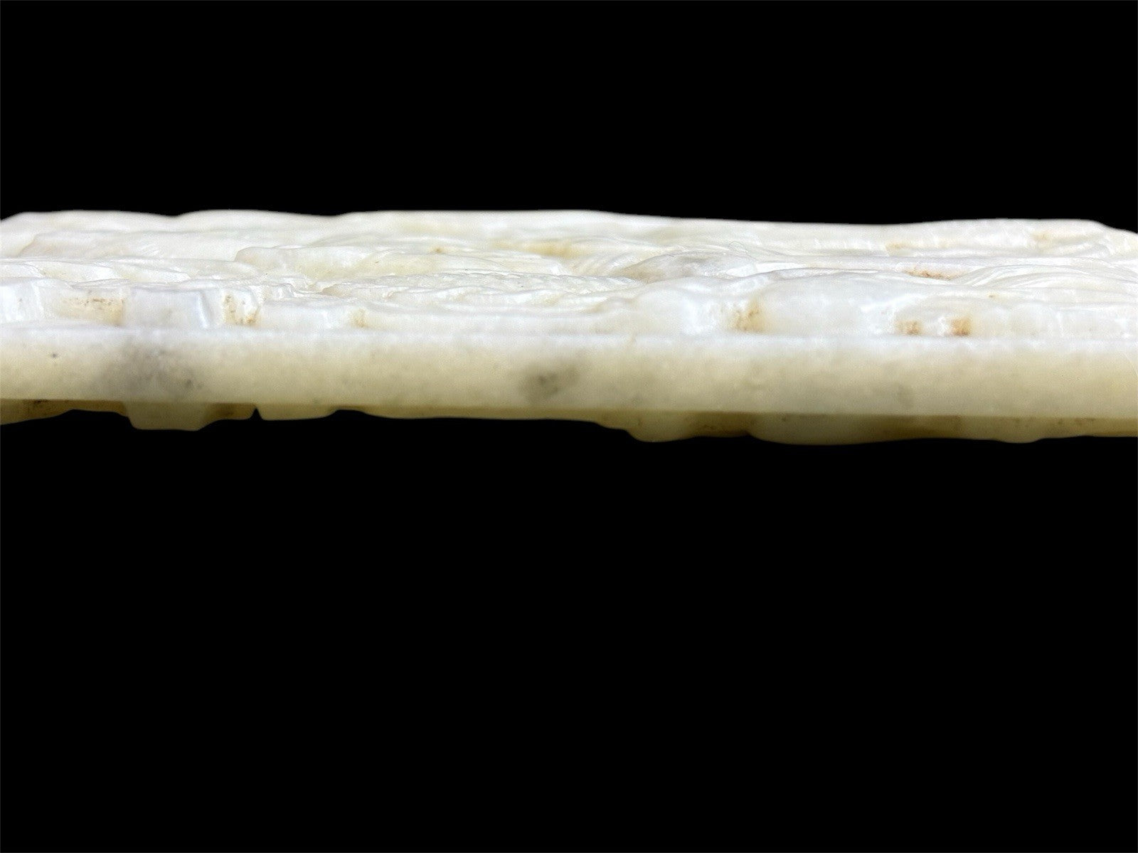 Qing Dynasty White Jade Guanyin & Phoenix Plaque – Double-Sided, 83g Nephrite