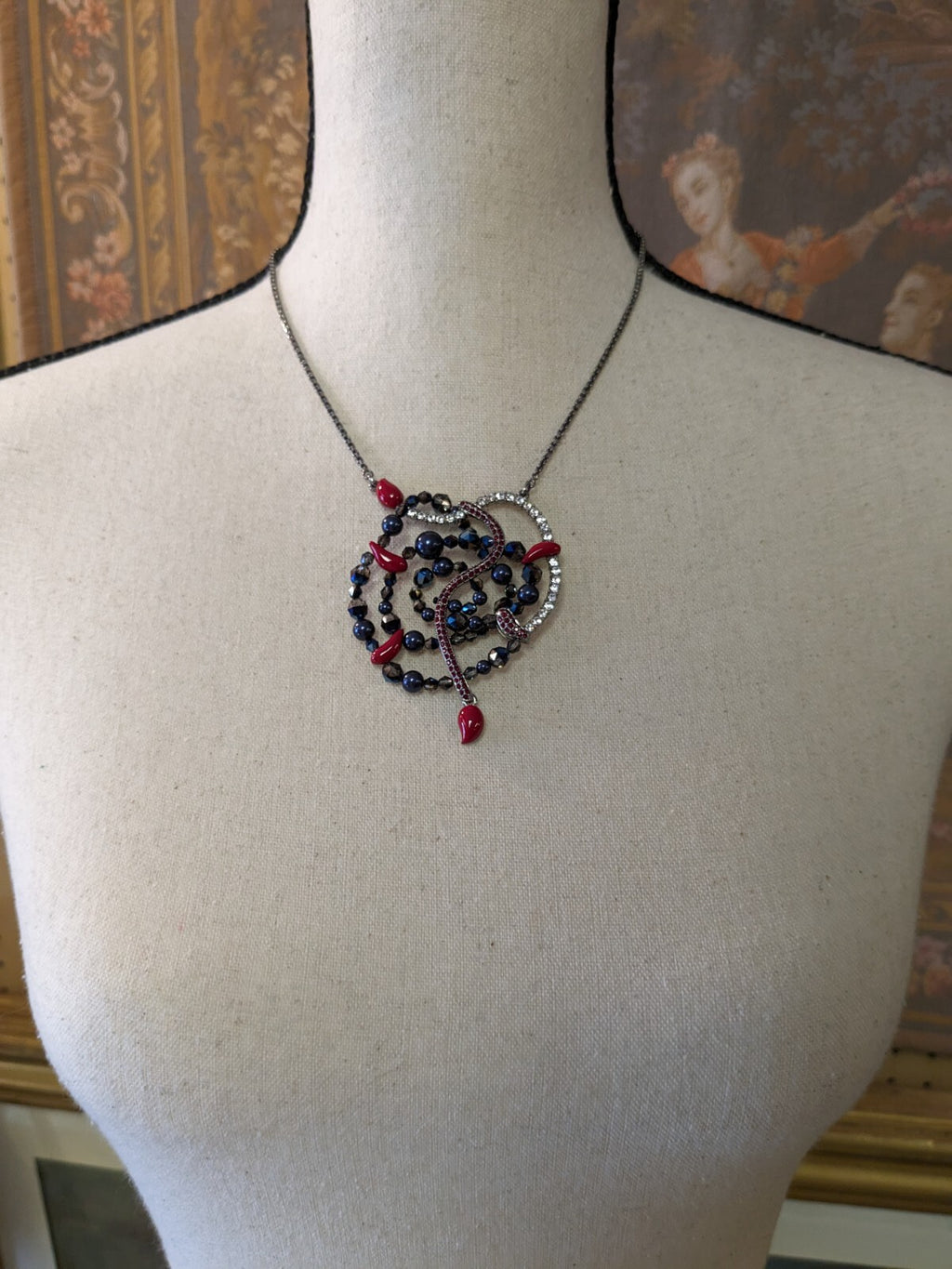 Retired Swarovski Multicolor Crystal Necklace - Signed
