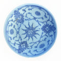 Antique Chinese Blue & White Lotus Dish, Qianlong Style Mark, c1900