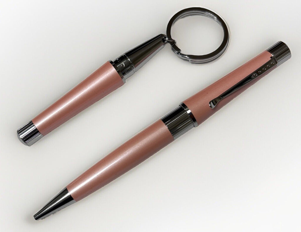 RARE CROSS PEARLESCENT PINK BALLPOINT PEN & MATCHING KEYCHAIN PEN SET 2009