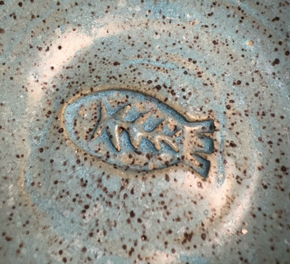Signed Joel Edwards Studio Pottery Fish Bowls MCM Coastal Ceramic California