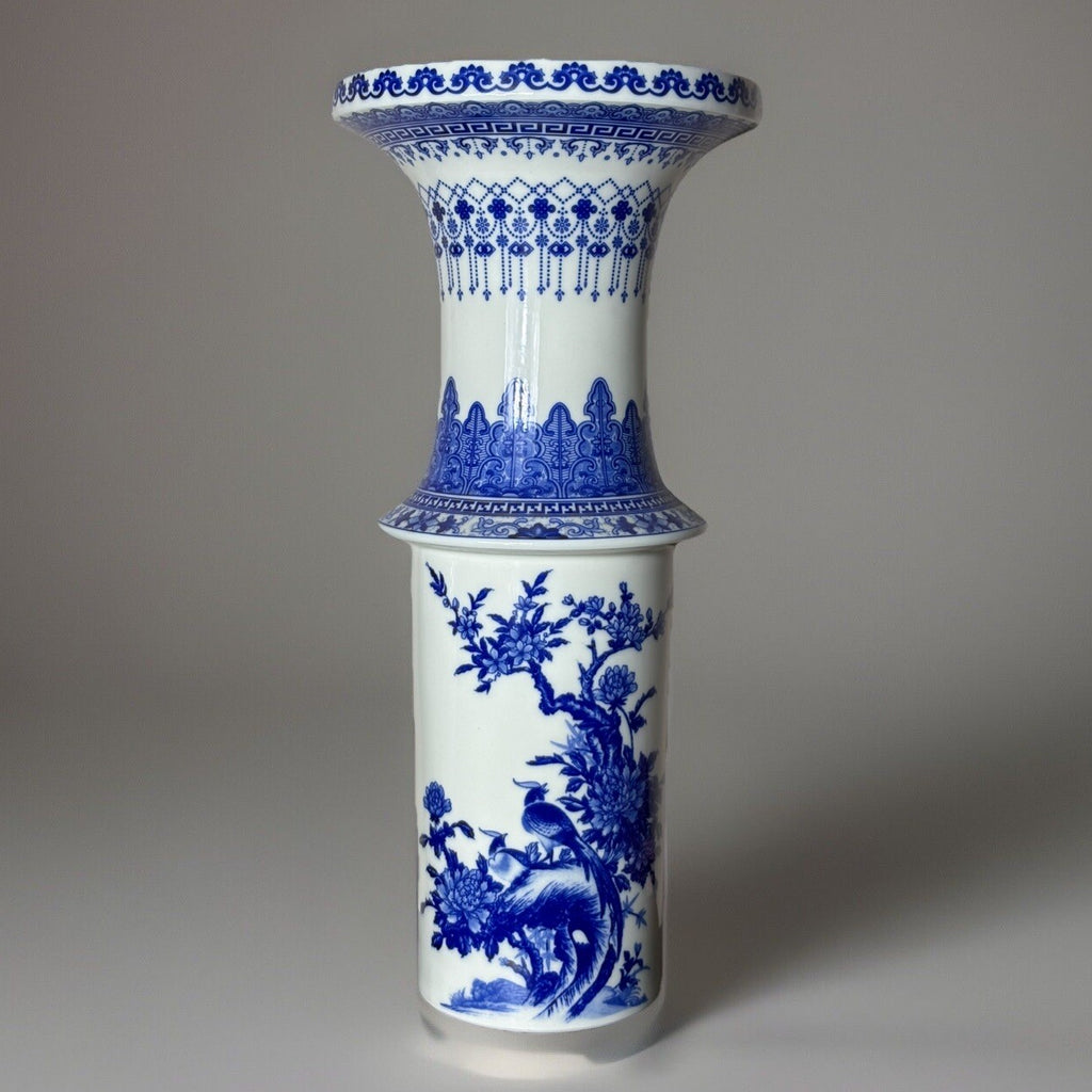 Blue & White Porcelain Vase Chinese Retro Art Hollow Out Vase