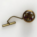 VINTAGE TIE TACK / 6 Stones GOLD TONE WITH Anson
