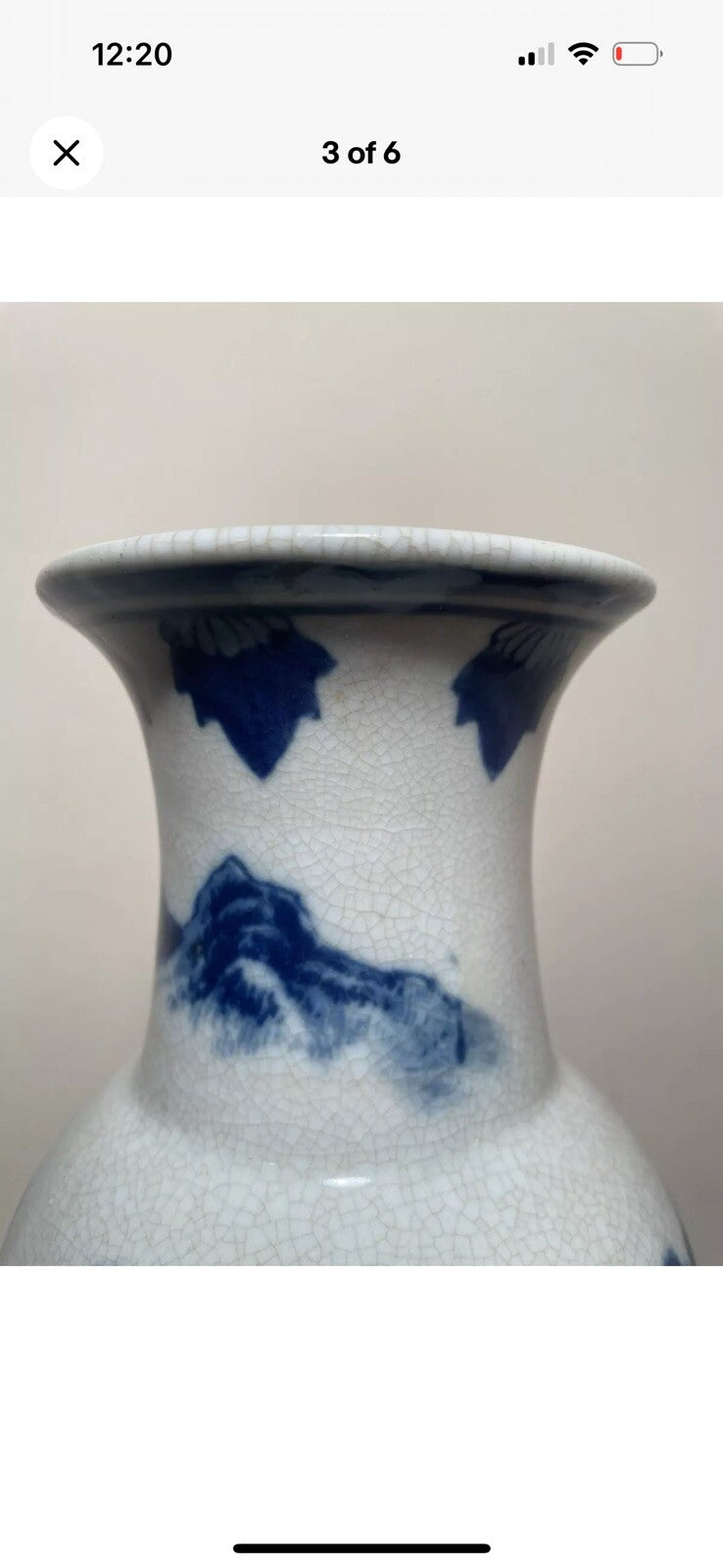 Qianlong Dynasty Mark Blue and White  Vase with Samurai fighting Hand,Paint,