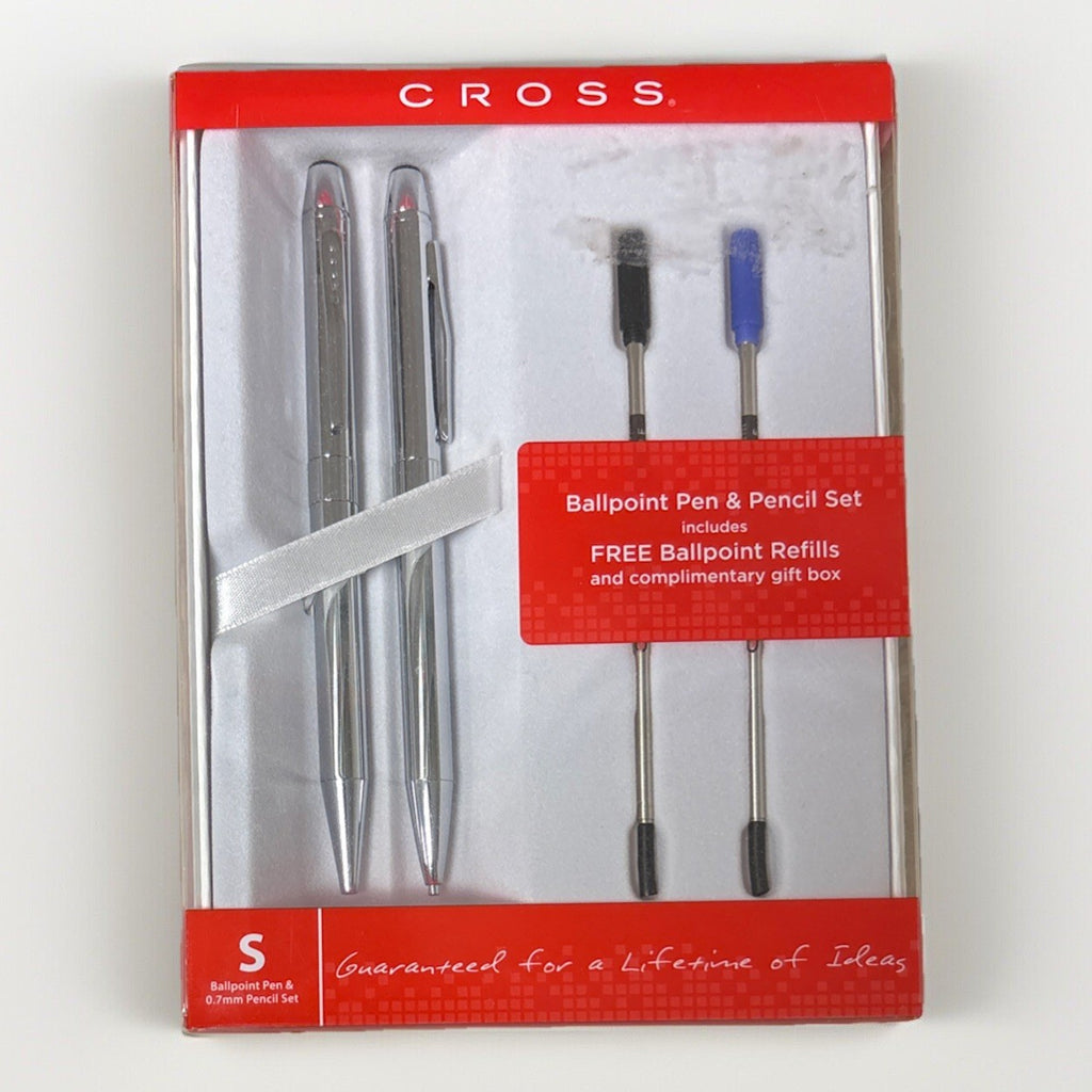Cross BallpoinPen And Pencil Set With Refills Includes Gift Box New