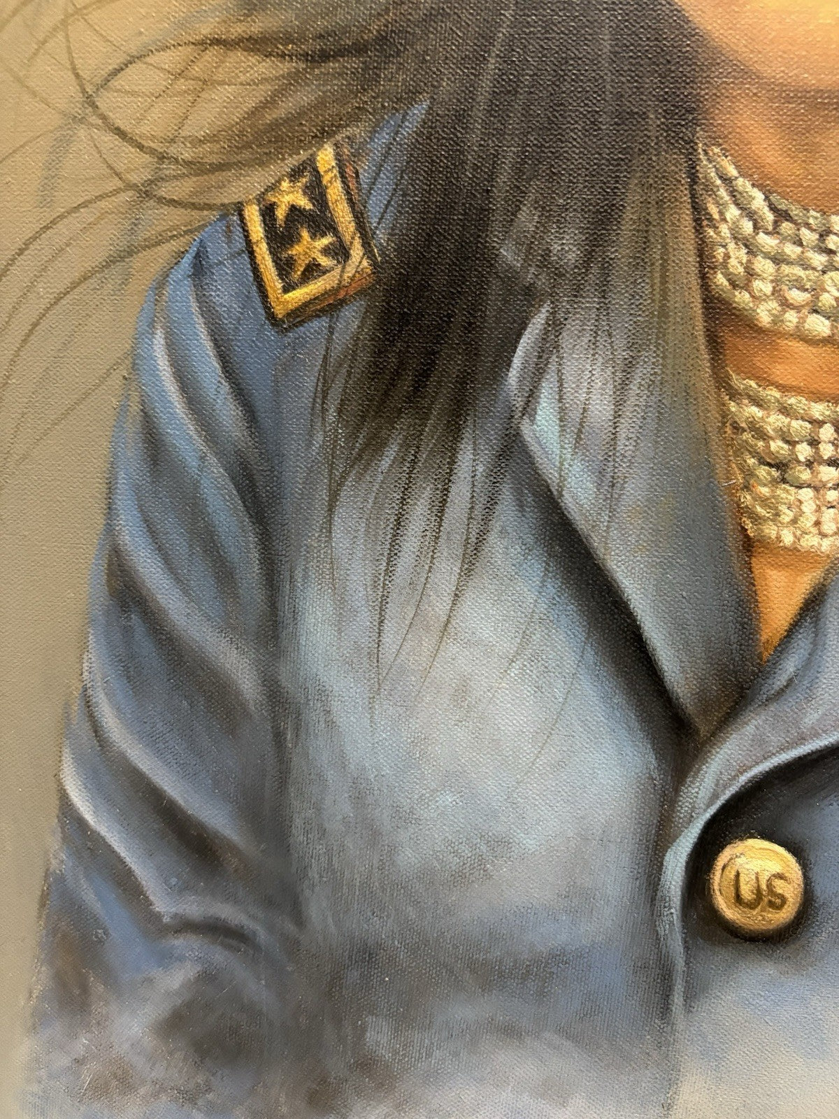 Hand Oi Painted Native American Apache Middleman