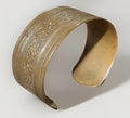 Vintage South Western Solid Copper Abstract wide Cuff Bracelet