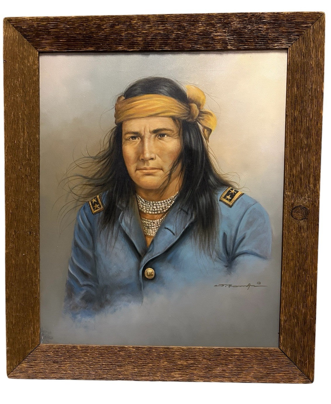 Hand Oi Painted Native American Apache Middleman