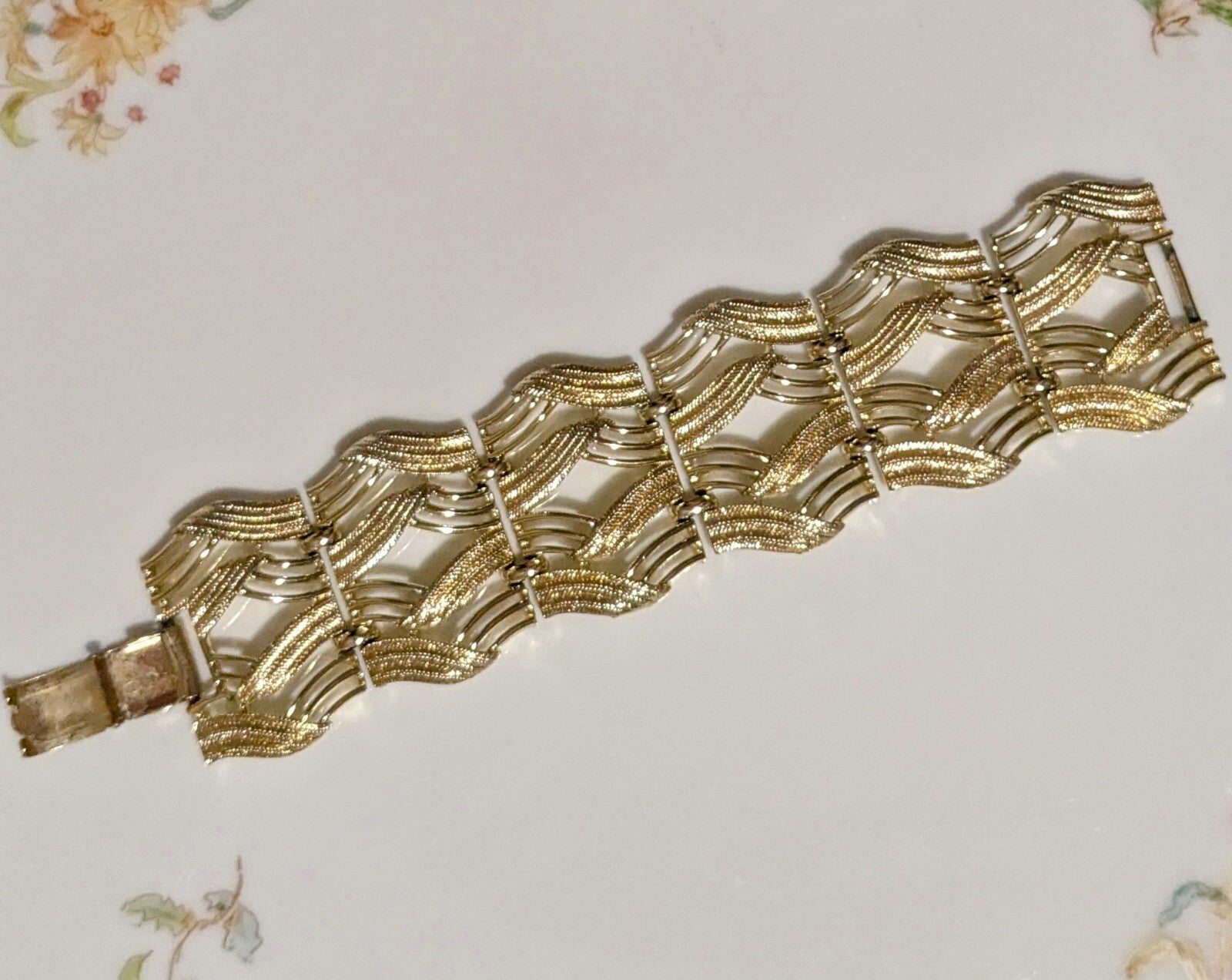 Coro vintage gold tone cuff bracelet