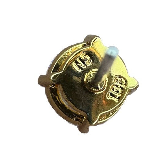Sterling Silver & Gold-Plated Round Cut Simulated Diamond Stud Earrings Set
