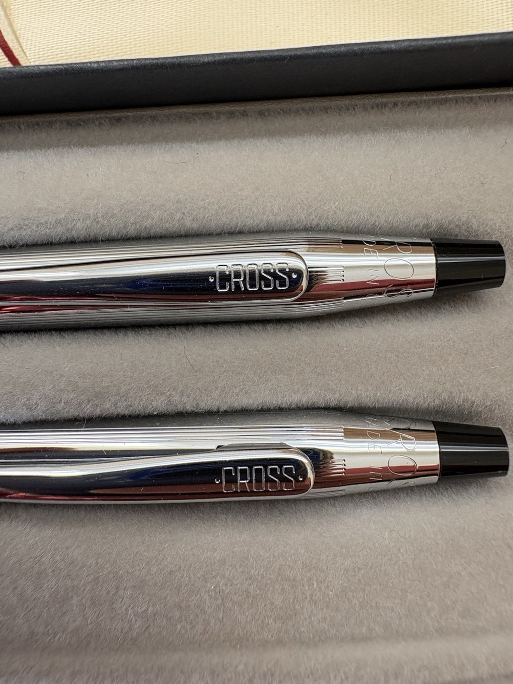 Cross Classic Century Chrome Ballpoint Pen & Pencil Set Boxed