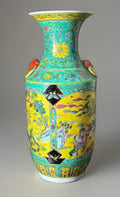 16.8" Kangxi Marked Chinese Famille rose Porcelain Animal horse Vase Bottle