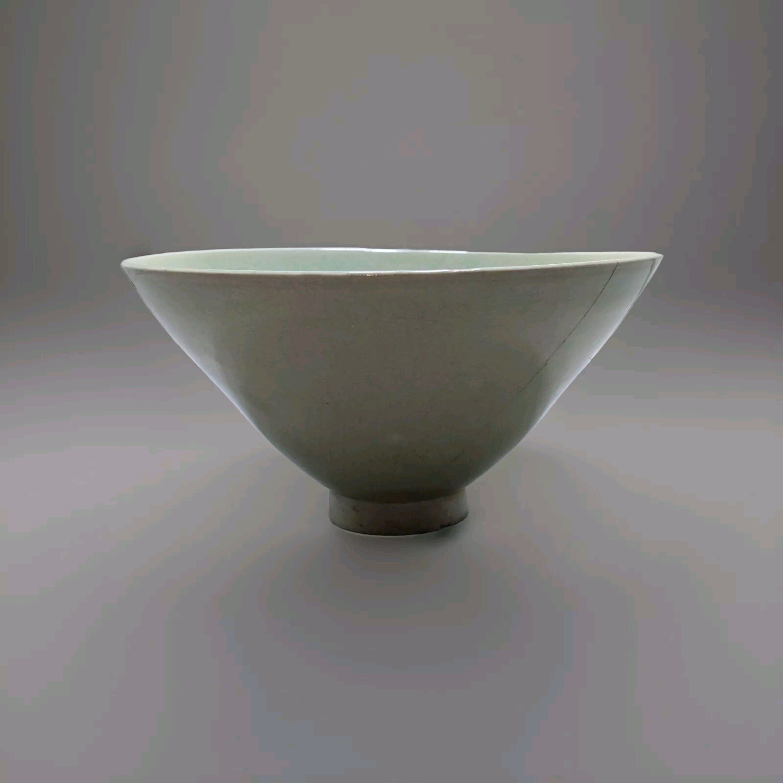 Antique Chinese Bowl Song Dynasty Style Crackle Glaze Pottery Hairline Crack