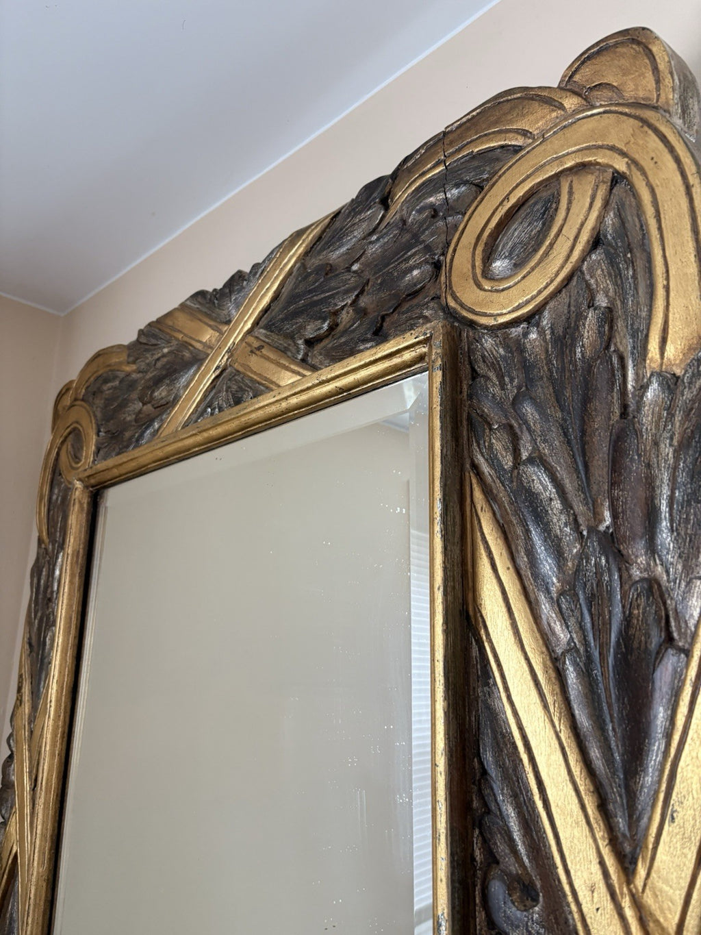 Extra Large Wood Carved Mirror, Incredible Designs From Mid Century Modern 54lbs