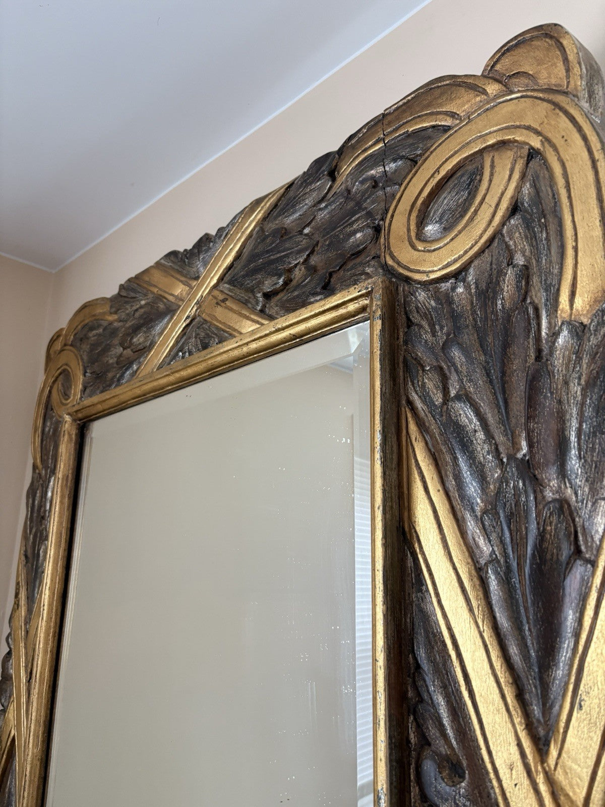 Extra Large Wood Carved Mirror, Incredible Designs From Mid Century Modern 54lbs