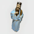 Vintage Chinese Scholar Figurine Blue Celadon Glaze 4” Statue