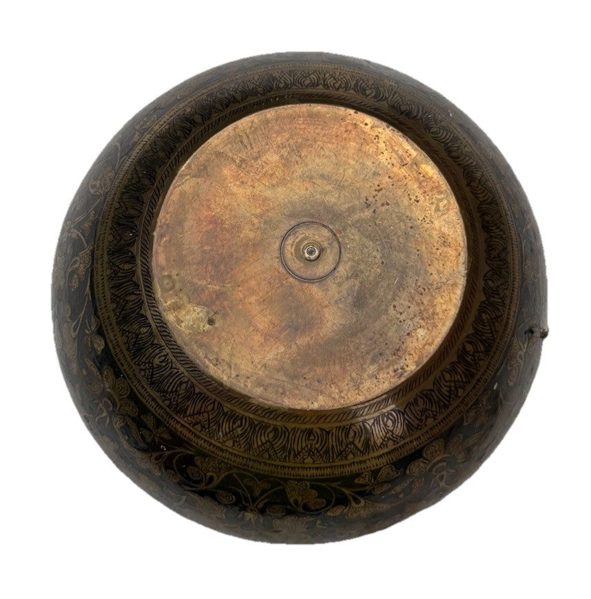 ANTIQUE BRASS ENGRAVED BOWL Made In India