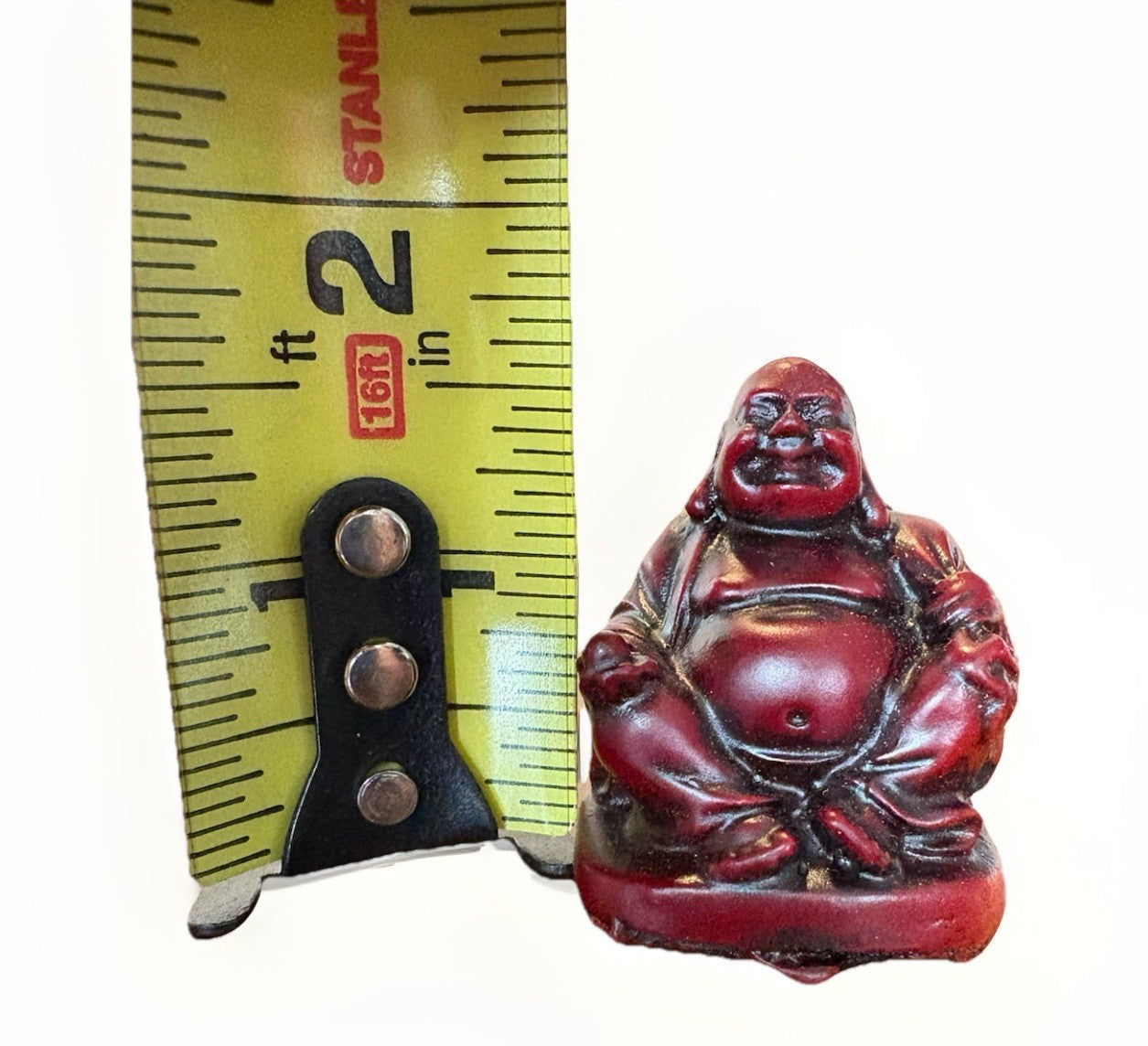Mini Vintage Chinese Buddha Resin Laughing Sitting Statue Figurine Happy Figured