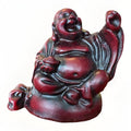 Mini Vintage Chinese Buddha Resin Laughing Statue Figurine Happy Figured
