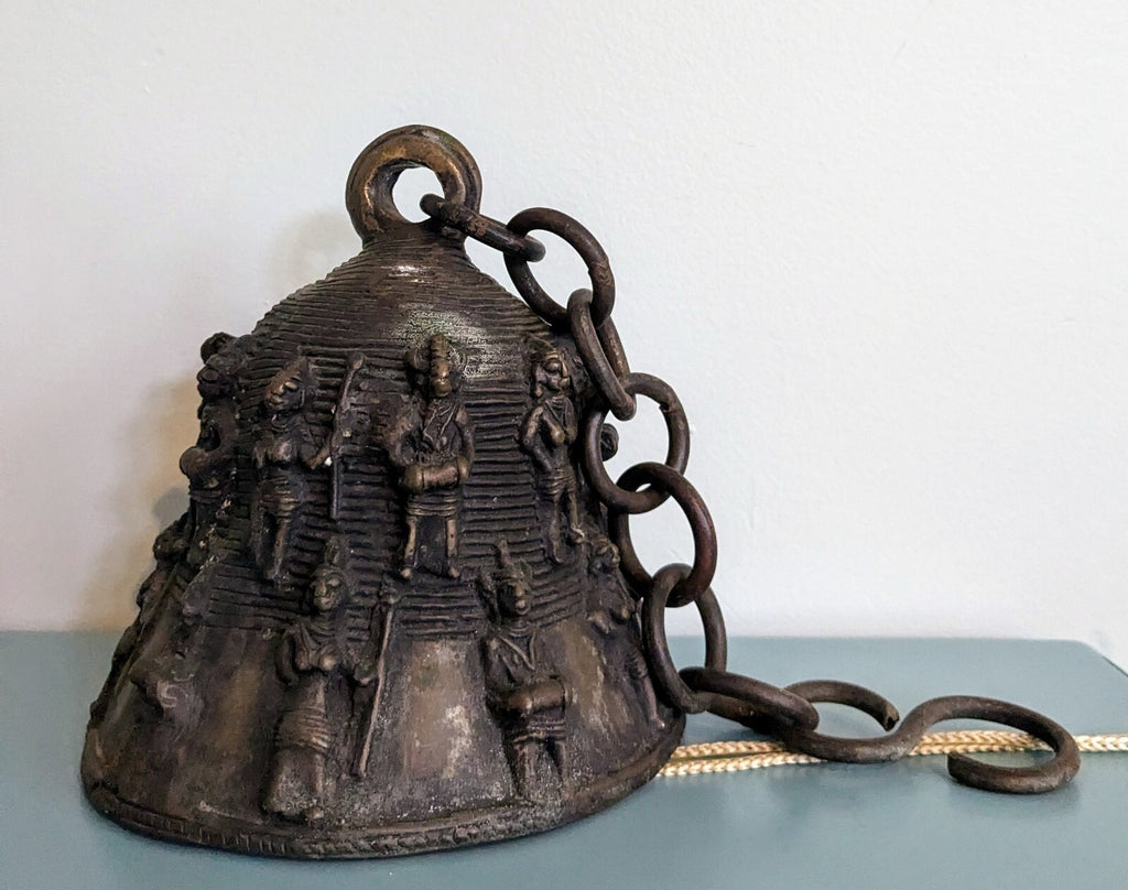 Antique Tribal Bronze Ritual Bell Lost Wax Cast African / Asian Shrine Gong