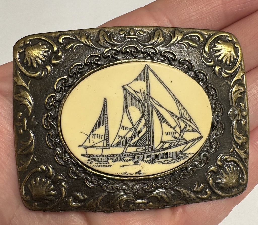 Oden Scrimshaw Belt Buckle