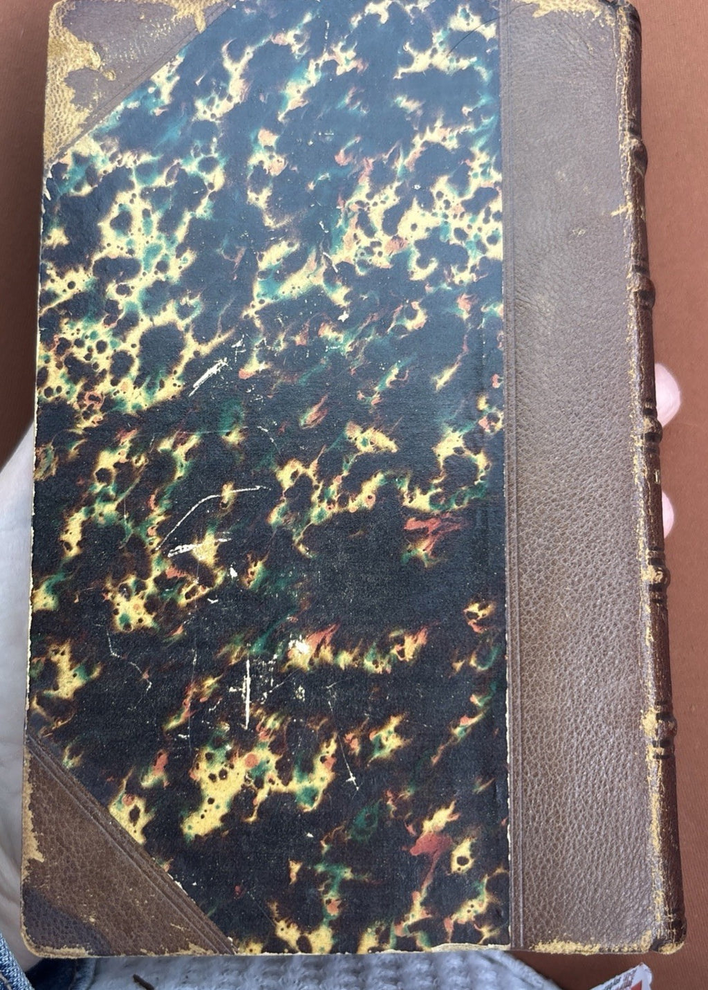 1865 Xenophon L’Anabase II Greek French Paris Hachette Leather Antique
