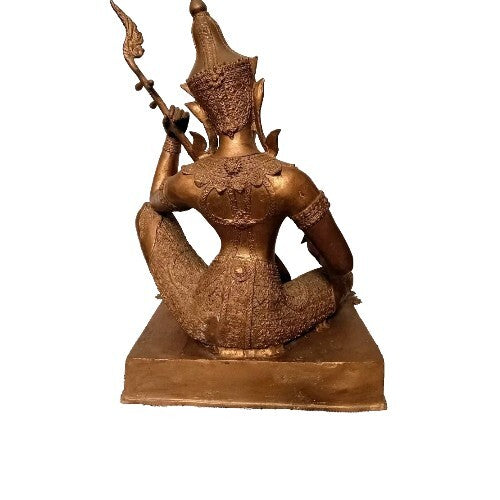Bronze Asian Tibet￼ Gilt Statue of a Prince Playing Music Antique