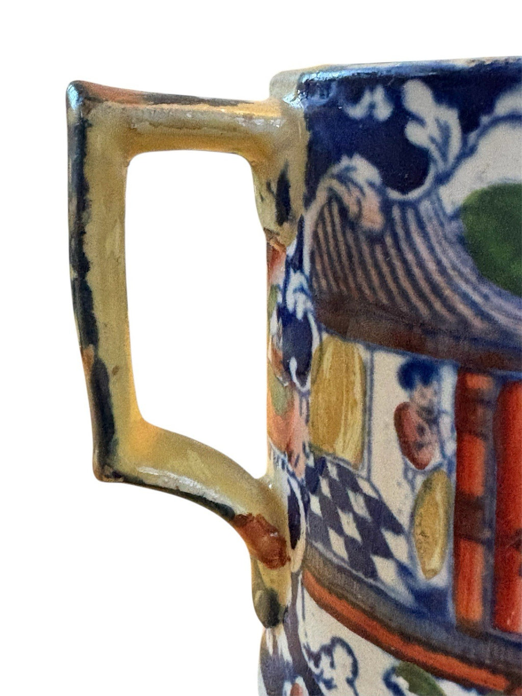 Antique Baggerly & Ball Pottery Mug – “Boy in the Window” Pattern – c.1830
