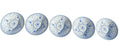 Vintage Japanese Blue White Porcelain Bowls European Love T.H. Japan Set of 5