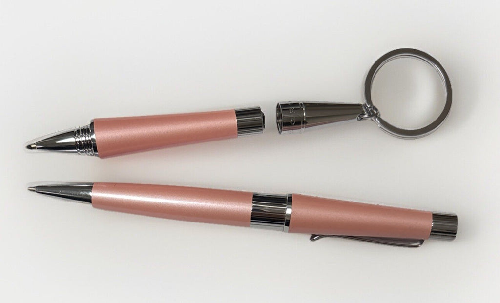 RARE CROSS PEARLESCENT PINK BALLPOINT PEN & MATCHING KEYCHAIN PEN SET 2009