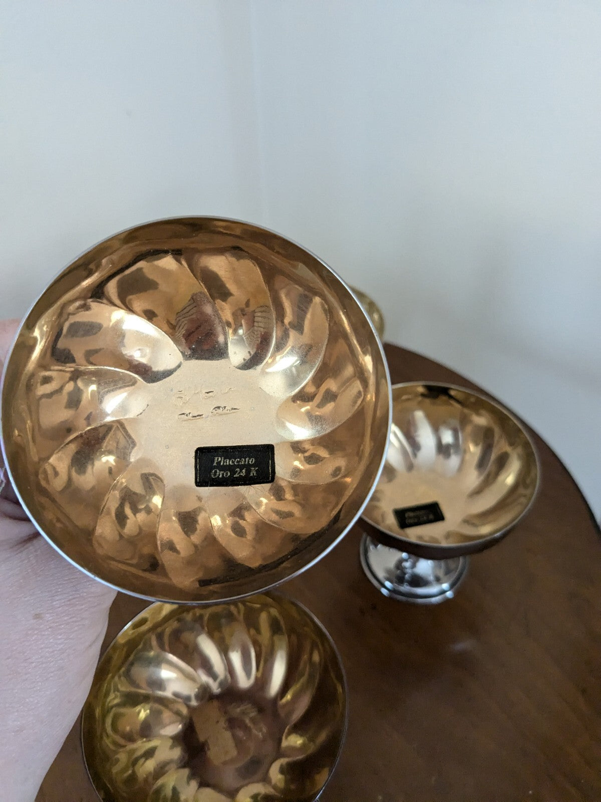 24k Gold Plated Goblets Lot Of 5