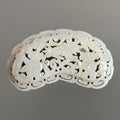 Antique Openwork Jade Plaque with Scholar and Floral Motifs 28grams 18thc