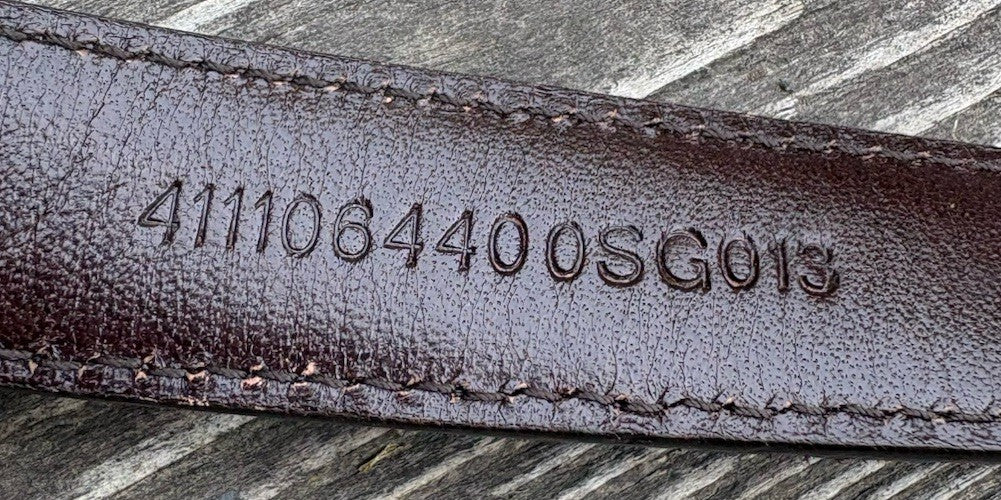 Ralph Lauren Collection Brown Suede Leather Equestrian Belt Brass Buckle M Italy