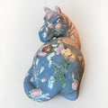 Large Vtg. Chinese HORSE Figurine Handpainted Decorated Oriental Flowers