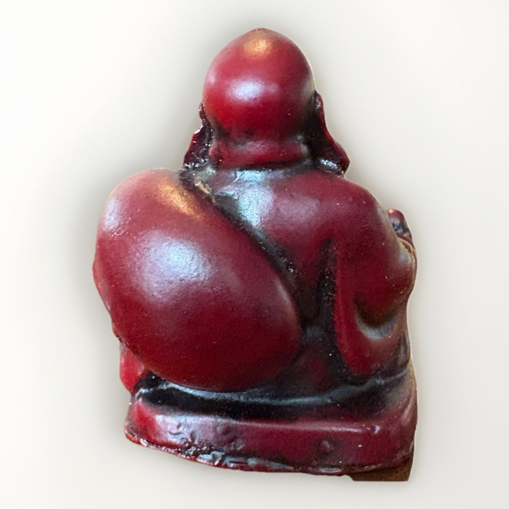 Mini Vintage Chinese Buddha Resin Laughing Sitting Statue Figurine Happy Figured