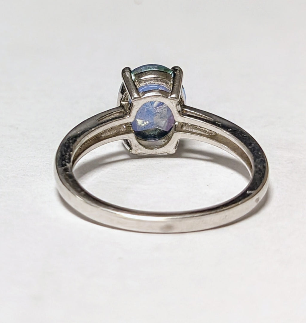 Mystic Topaz Ring Sterling Silver Jewelry  Size 7.75