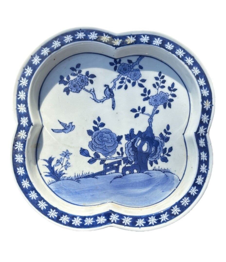 Blue Willow Plate tray 9” square Serve Sushi, Dim sum.  Traditional Japanese
