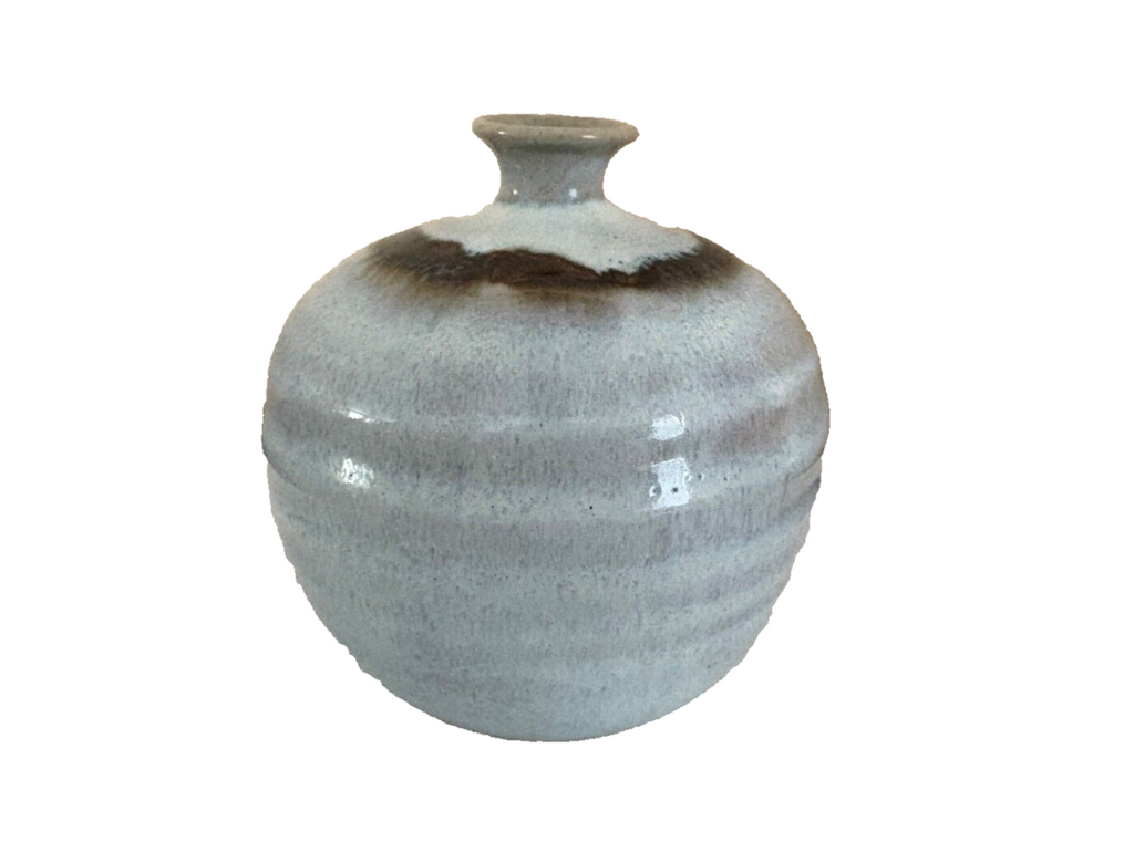 Vintage MCM Pottery Studio Art Pottery Bud Vase Stoneware 5”