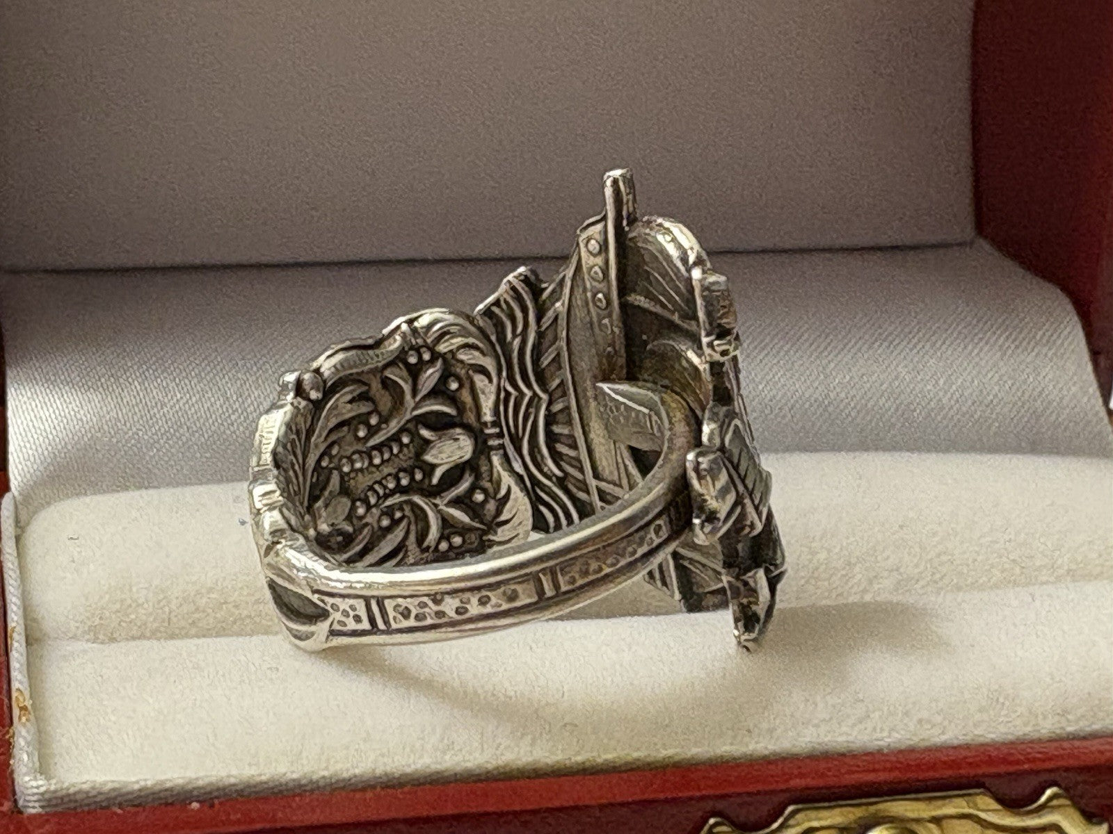 Vintage Sterling Silver Galleon Ship Ring – Sculptural Nautical Statement Size 7