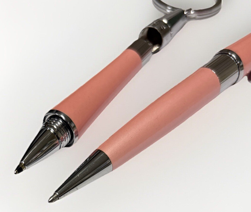 RARE CROSS PEARLESCENT PINK BALLPOINT PEN & MATCHING KEYCHAIN PEN SET 2009