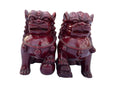 Vintage Red Resin FOO DOGS: Pair of Foo Dog.