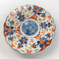 Antique Japanese Imari Scalloped Plate 8.5” Meiji Era Hand Painted Floral