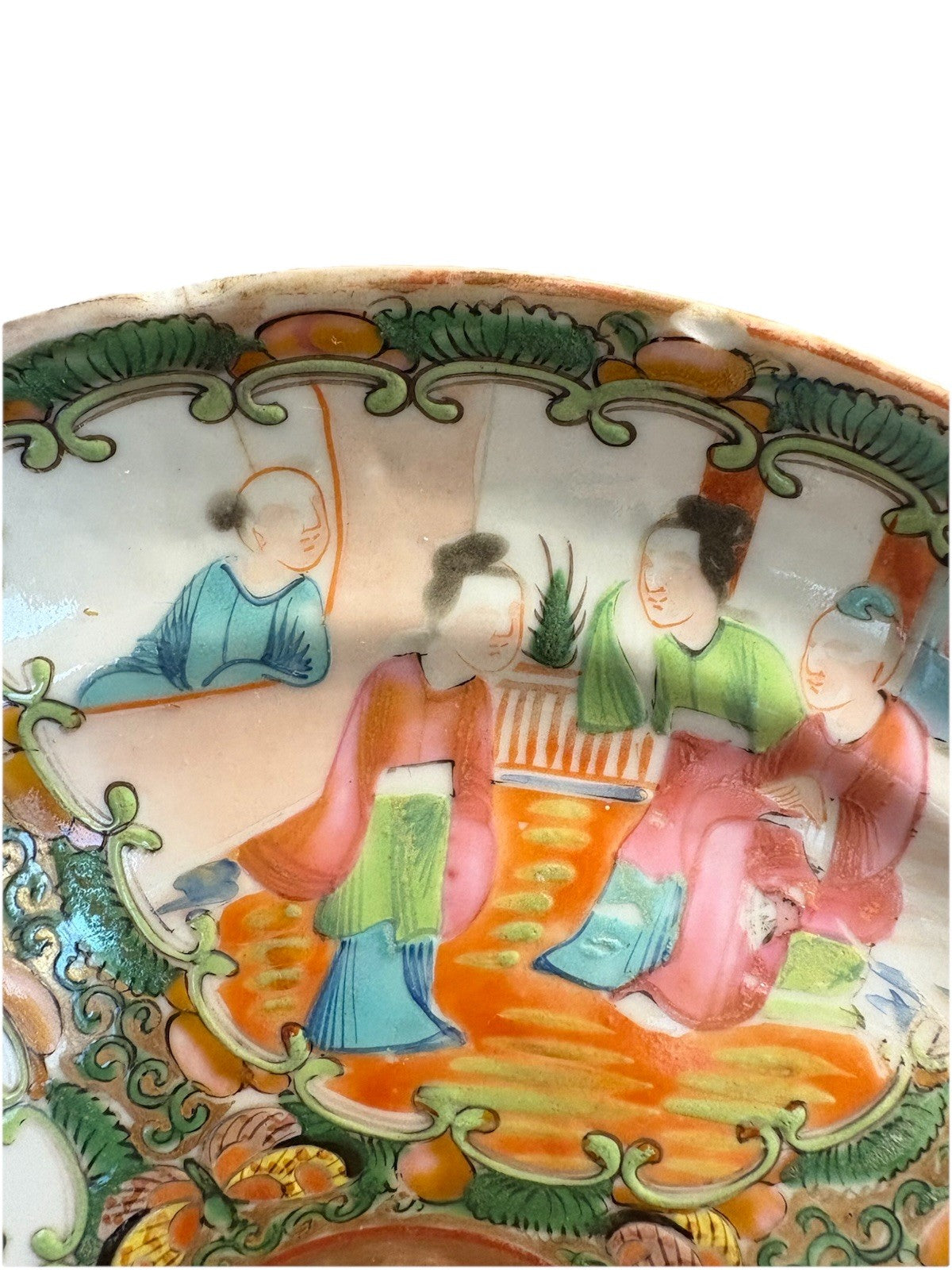 Antique Chinese Rose Medallion Plate 19thC Famille Rose Raised Enamel Export