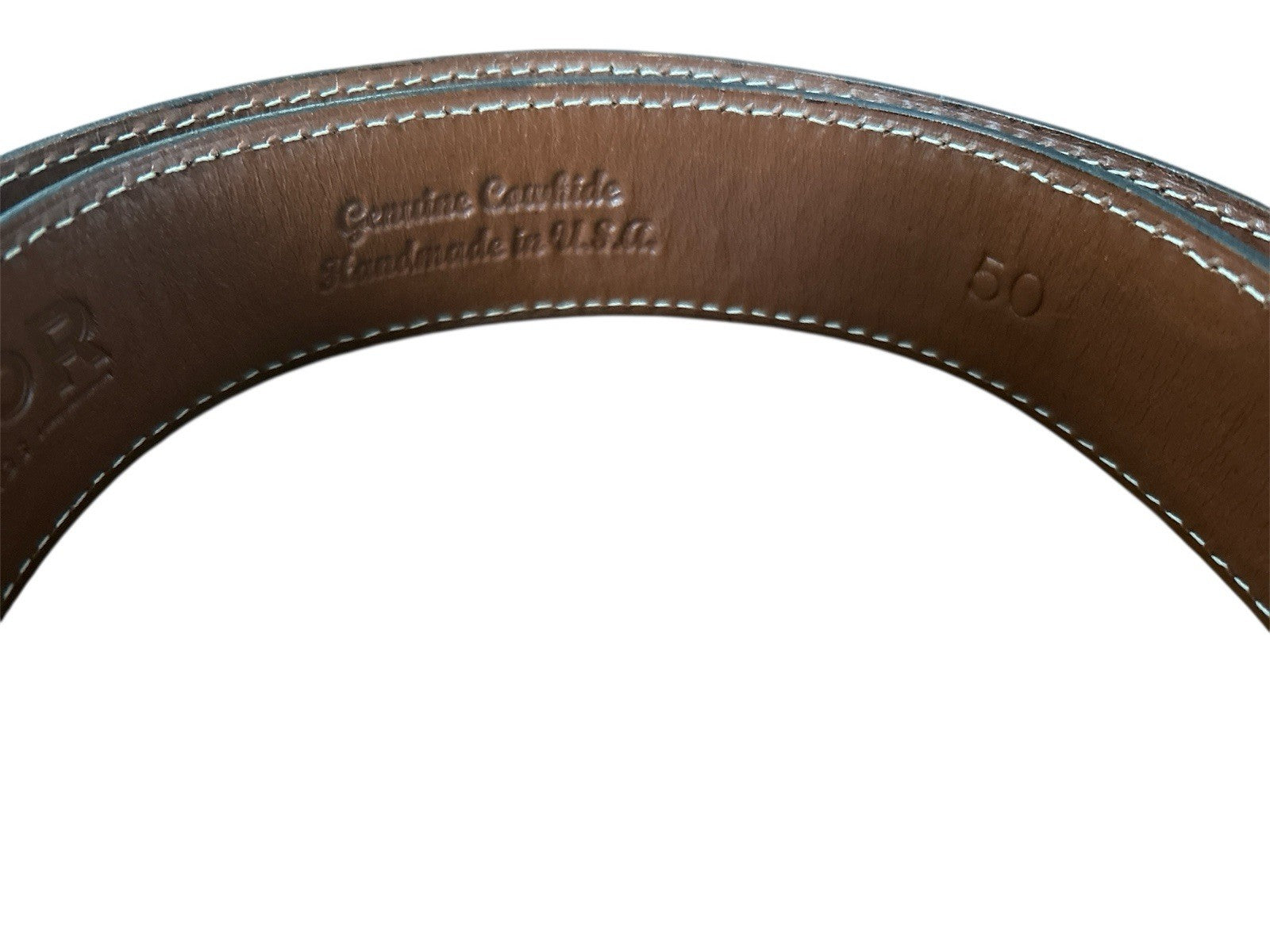 Tom Taylor Santa Fe Black Basket Stamped Western Cowhide Belt Strap Size 50