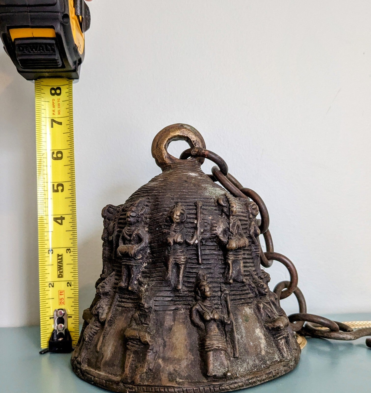 Antique Tribal Bronze Ritual Bell Lost Wax Cast African / Asian Shrine Gong