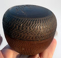 Vintage Hand-Carved Japanese Wooden Trinket Box | Floral Lid