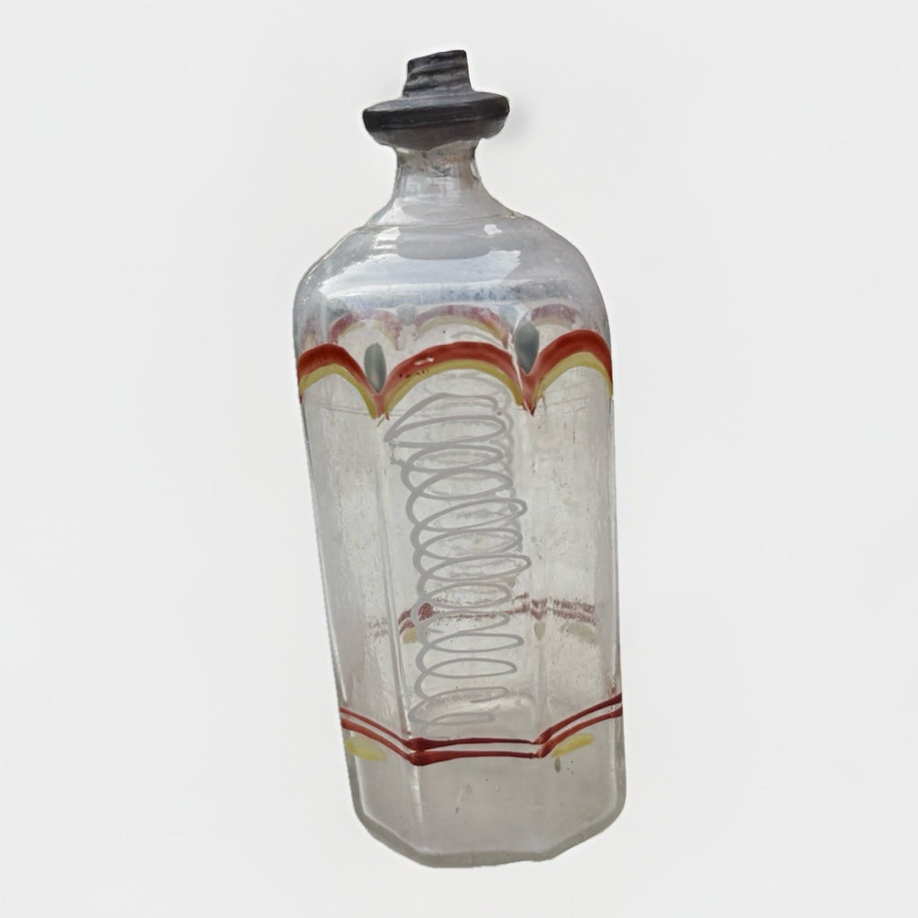 Antique Spiegel Hand Blown Painted Clear Glass