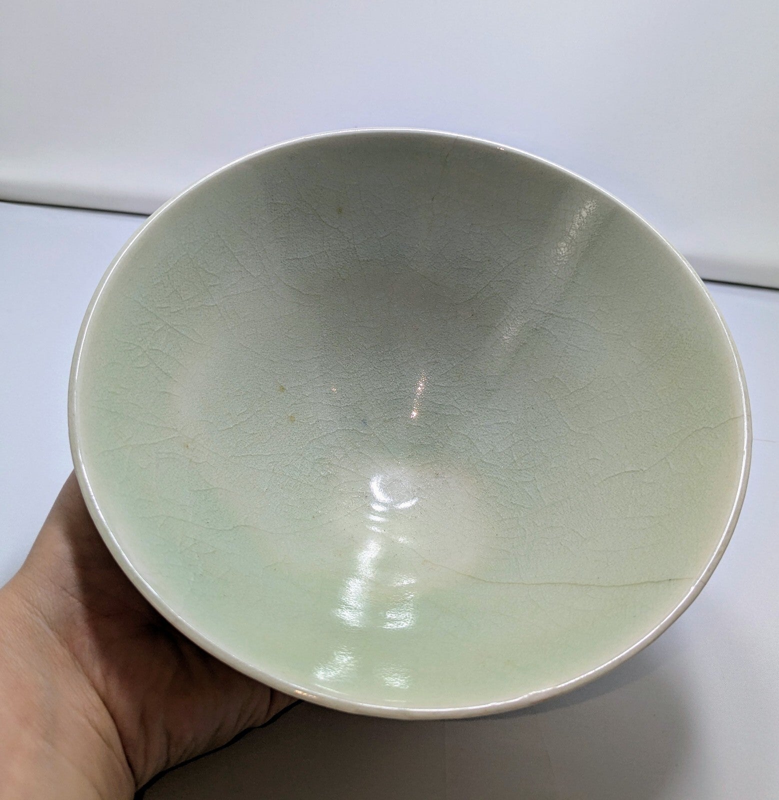 Antique Chinese Bowl Song Dynasty Style Crackle Glaze Pottery Hairline Crack
